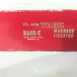 Vintage WAHL Model Hand - E Electric Massage Vibrator.  Powerful 3