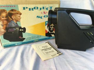 Vtg Brumberger Project - A - Scope Image Projector & Instructions -