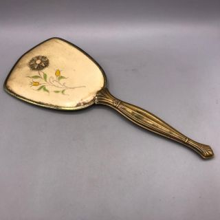 Vintage Brass Vanity Handheld Mirror