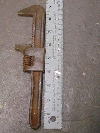 Vintage Auto 9 " Adjustable Pipe Wrench - Made In Usa