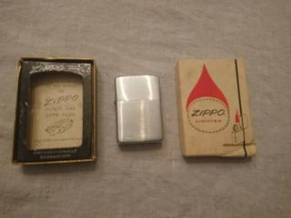 Vintage Zippo Lighter 1950 - 1957 W/ Box Pat.  2517191