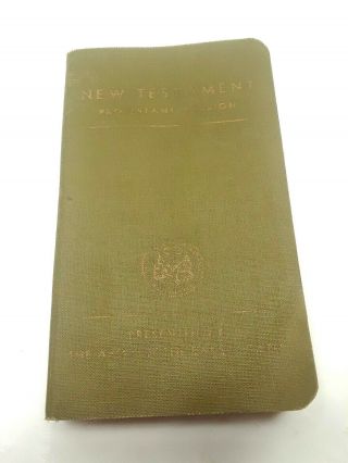 Vintage 1942 WWll WW2 Testament Protestant ARMY Pocket Bible Preface By FDR 2