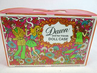 Vintage 1971 Deluxe Topper Toys Dawn And Her Friends Vinyl Doll Case