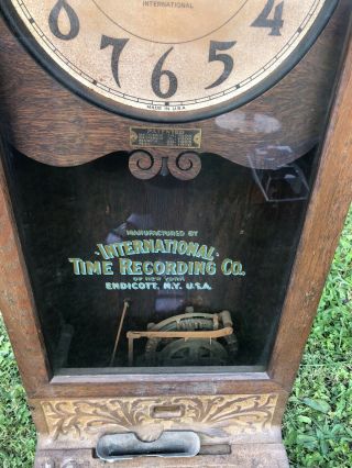 ANTIQUE INTERNATIONAL TIME RECORDER CO TIME CLOCK Endicott NY 2