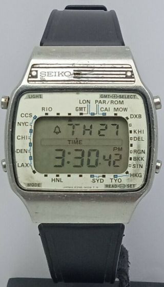Vintage Seiko A358 - 5000 World Time Digital Watch