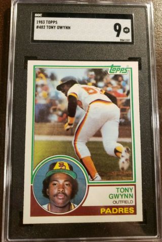 1983 Topps 482 Tony Gwynn Rc Rookie Hof Sgc 9 San Diego Padres