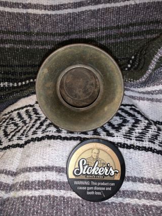 Vintage Small Brass Spittoon Chewing Tobacco Accessory 3” Tall 3