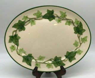 Vintage Franciscan Ivy Platter California Pottery Usa 13 1/4 " Hand Decorated