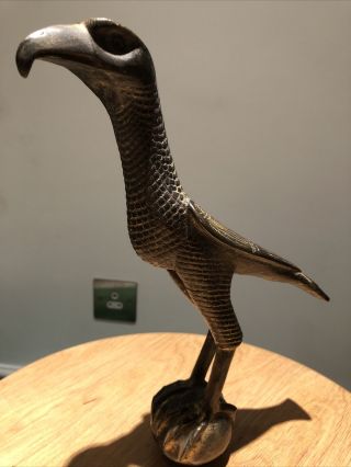 Vey Unusual Antique Bronze Eagle With Gilt Residues