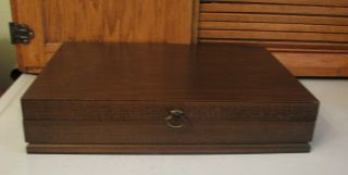 Wood Silverware Chest Flatware Box Tarnish Proof Vintage Storage