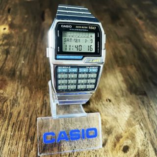 Vintage 1996 Casio Dbc - 1500 Digital Data Bank Calculator Watch Module 1477