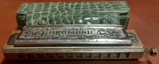 Hohner Chromonica Harmonica Chromatic 270 C Vintage Made In Germany W Case
