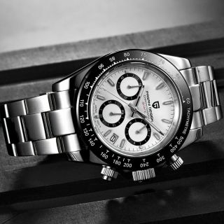 40mm PAGANI DESIGN white dial full Chronograph VK63 Quartz Men ' s Wrist Watch 2