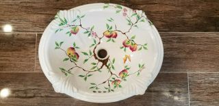 Vintage Italian Sherle Wagner Hand - Painted Peaches & Blossoms Bathroom Sink