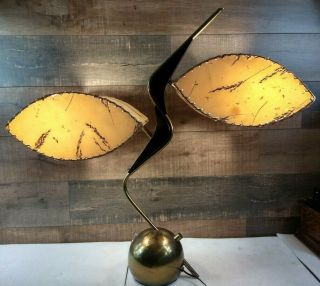 Vintage Mid Century Majestic Atomic Space Age Retro Art Deco Z Boomerang Lamp