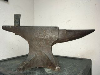 Antique Peter Wright Anvil Pure Wrought Iron England 1 - 1 - 10 140lbs Blacksmith Nr
