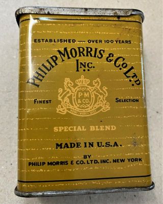 Vintage Phillip Morris Special Blend Cigarette Tin Case
