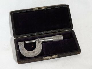 Rare Vintage Brown & Sharpe Mfg Co Micrometer No 8 Made In Usa W/ Case