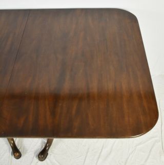 Henkel Harris Mahogany Dining Table with 1 Leaves Williamsburg Queen Anne Style 4