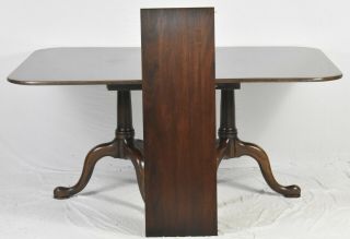 Henkel Harris Mahogany Dining Table with 1 Leaves Williamsburg Queen Anne Style 5
