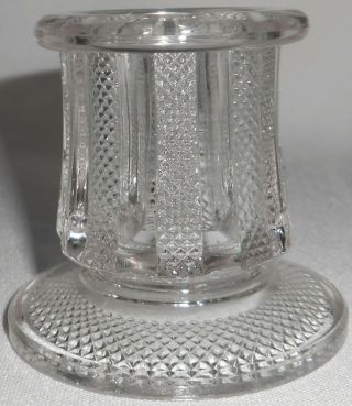 Vintage Pressed Glass Footed Match Strike Or Toothpick