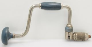 Vintage 10 " Swing Stanley 02 - 253 Reversible Ratcheting Brace (inv H809)