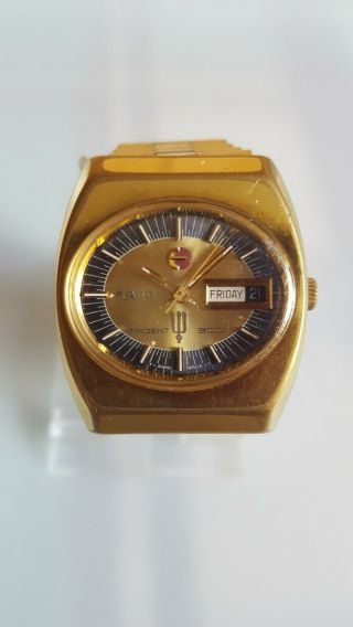 Rado Trident 300 18k Gold Plated Automatic Mens Watch With Day & Date Indicators