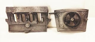 Vtg Antique Cast Iron Wood Coal Burn Pot Belly Parlor Heating Stove Parts Draft