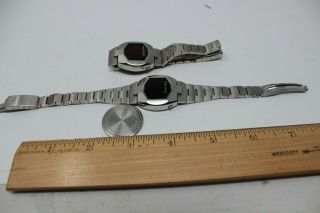 2 Vintage Compu Chron Red Led Watches - Parts - Not