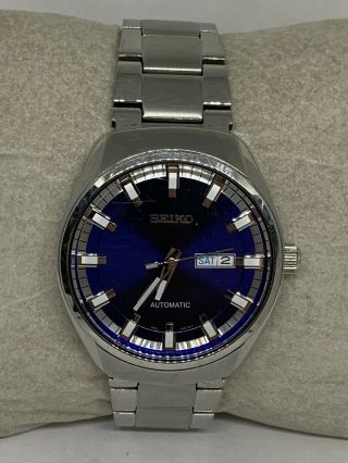 Seiko 4N0817 Men ' s Stainless Steel Analog Blue Dial Automatic Wrist Watch OL375 2