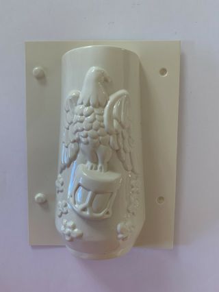 Vintage 1970s Decorated Pillar Candle Mold Natcol Model 320 Eagle Bicentennial