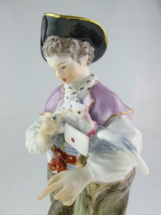 Large Antique 19th Century Meissen Porcelain Figure Shepherd Circa 1860 5