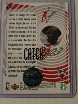 1997 - 98 Upper Deck Collector ' s Choice 190 Michael Jordan Autographed 3