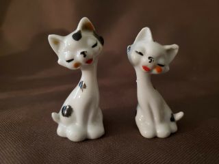 2 Vintage Norcrest Porcelain Cat Figurines