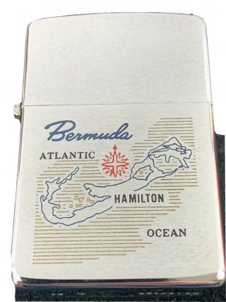 1967 Zippo Lighter - Bermuda / Map Of The Island