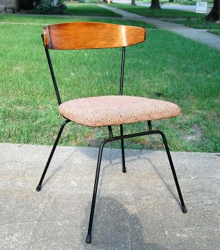 Mid - Century Danish Modern Paul Mccobb Iron Base Desk Side Chair