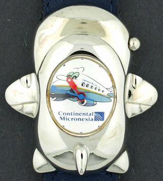 Continental Micronesia Airplane Shaped Advertising Novelty Watch
