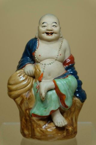 ⭕️antique Chinese Porcelain " Buddha " Figurine.  Marked.
