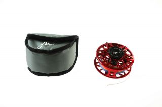 Abel Sds 9/10 Fly Reel - Red Color - Trident Fly Fishing Reel 18 (9 - 10wt)