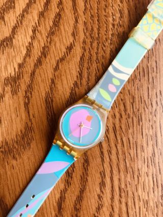 1988 Vintage Swatch Watch “luna Di Capri” Lk109