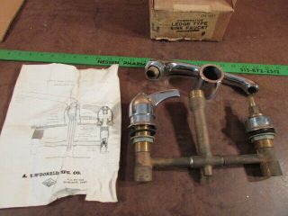 Vintage A.  Y.  Mcdonald Brass Kitchen Sink Fittings Mid - Century Faucet Parts