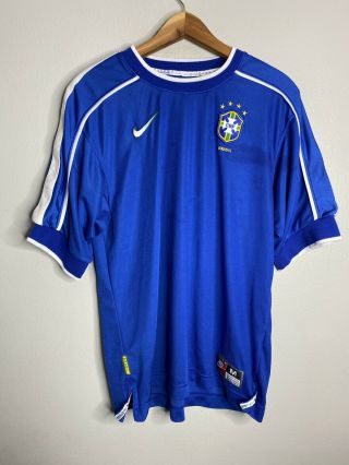 Vintage Nike Authentic Brazil Home Soccer Jersey Men 