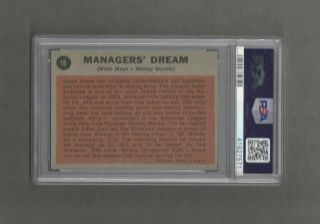 PSA 4 VG - EX Mickey Mantle/Willie Mays 1962 Topps Managers ' Dream Card 18 3