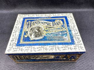 Vintage Handsome Dan Yale Bulldog Mascot Tobacco Tin Box Stoddard,  Haven,  Ct
