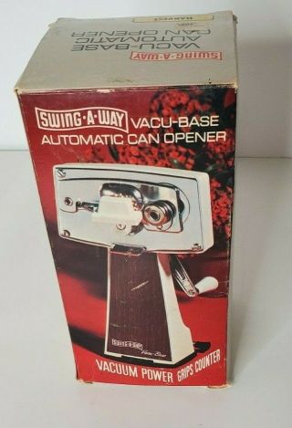 Vintage Swing A Way Vacu - Base Automatic Can Opener 1609