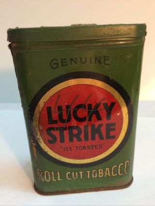 Vintage Lucky Strike Roll Cut Tobacco Tin