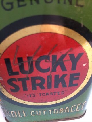 Vintage Lucky Strike Roll Cut Tobacco Tin 2