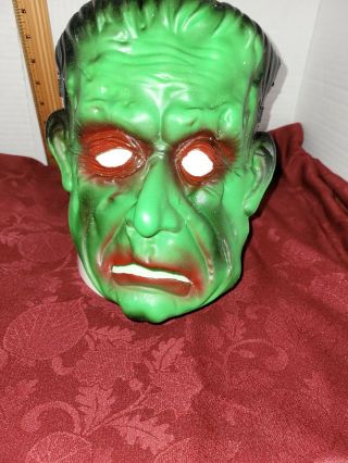 Vintage Halloween Costume Face Mask Rubber Green Man Made In China