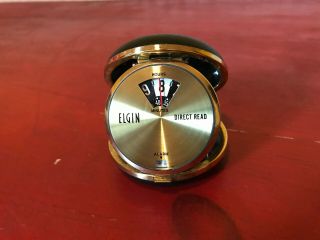 Vintage Elgin Direct Read Wind Up Travel Alarm Clock 2