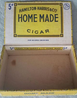 Hamilton - Harris & Co Home Made Cigar Box 5 Cent